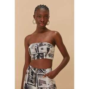 Rio Noir Strapless Crop Top